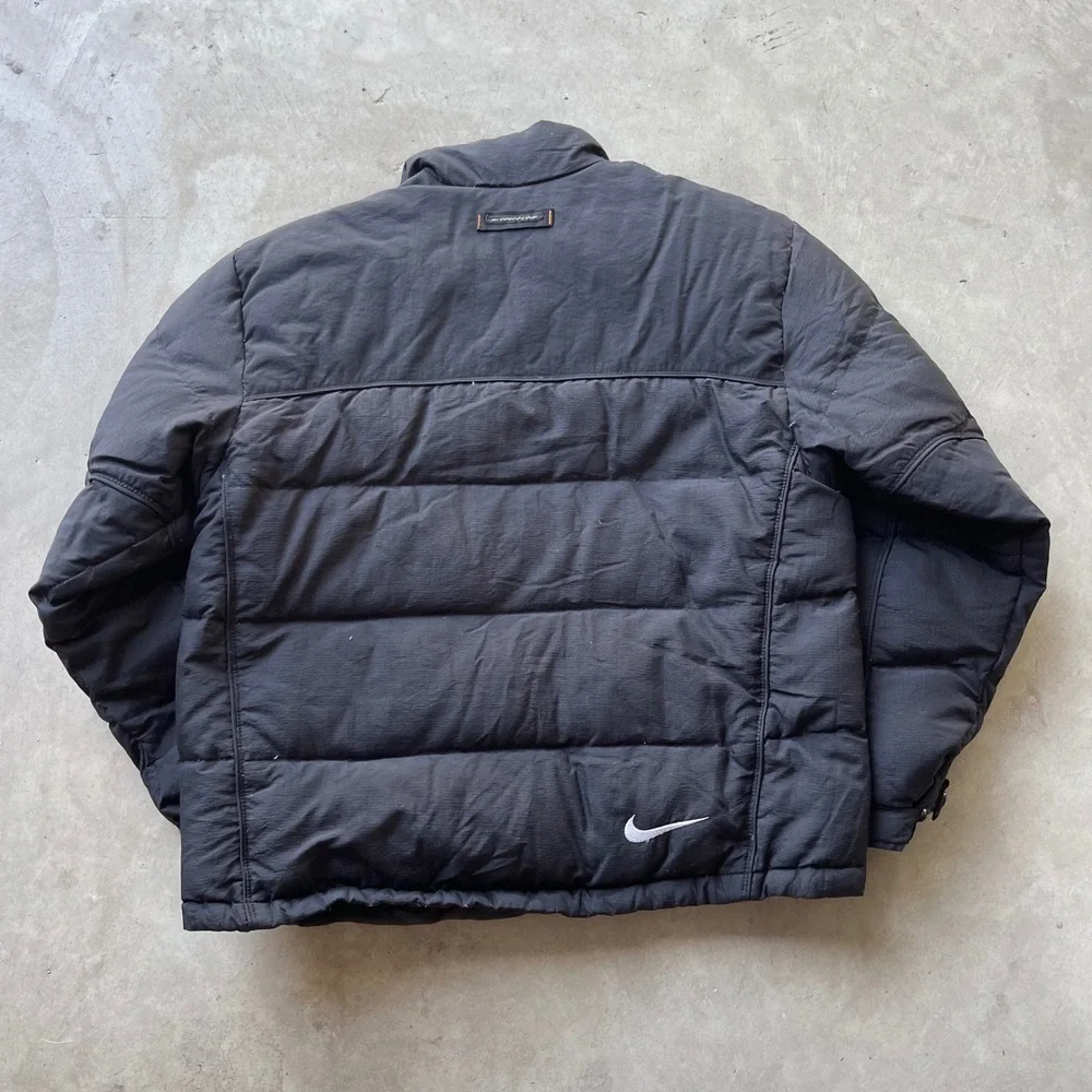 Vintage Nike ACG Puffer Jacket Black Down Fill Thermal Layer 2 Mens Medium